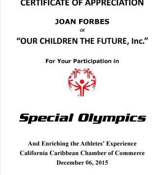 Thanks to the members of California Caribbean Chamber of Commerce, It was our pleasure to support our wonderful Olympians.